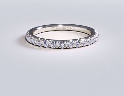 Picture of French Pavé Diamond Wedding Band Platinum (0.35 ctw)
