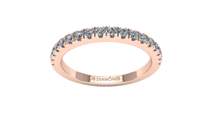 Picture of Scalloped Pavé Diamond Wedding Band 18k Rose Gold