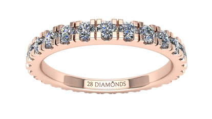 Picture of Scalloped pavé Diamond Eternity Wedding Ring 18k Rose Gold (0.70 CTW)