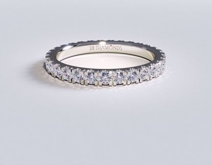 Picture of Scalloped pavé Diamond Eternity Wedding Ring Platinum (0.70 CTW)