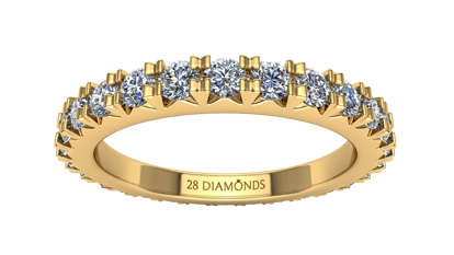 Picture of French Cut Pavé Diamond Eternity Ring 18k Yellow Gold (1.00 CTW)